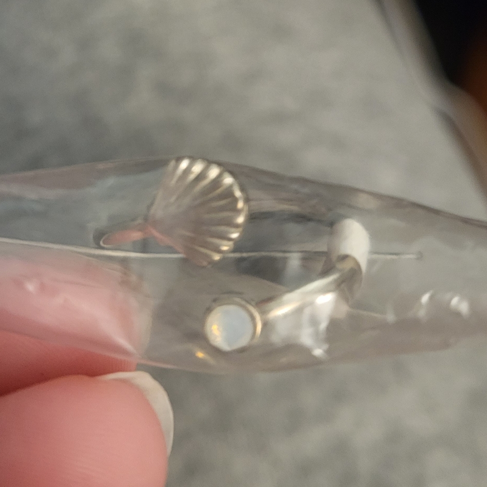 Alex and Ani Silver Scallop Shell Ring